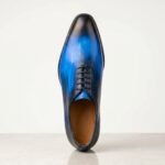 Oxford Wholecut Dress Shoe | Blue Pure Cow Leather - Image 3