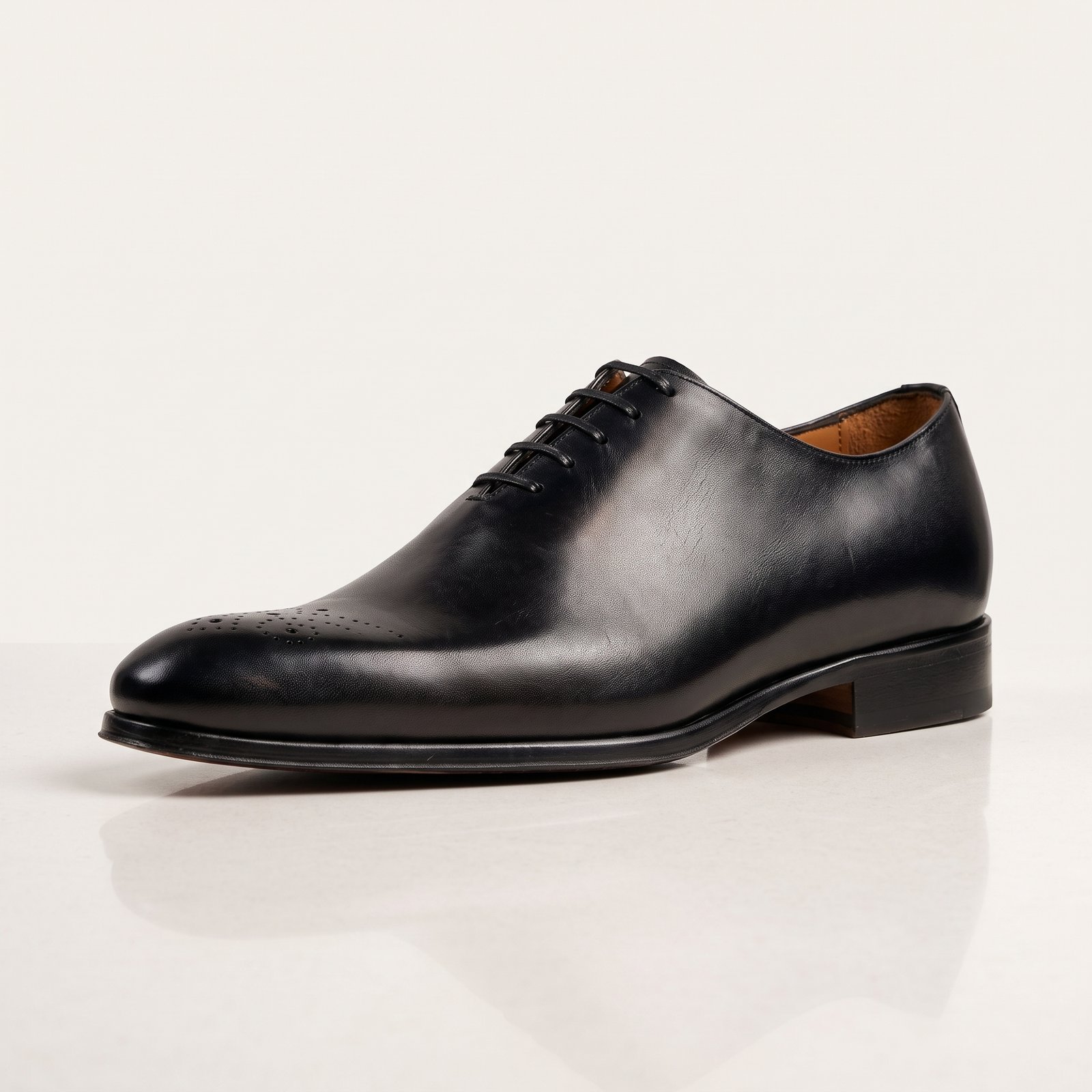 Gemini_Generated_Image_87mhd687mhd687mh Oxford Wholecut Brogue Shoe | Black Pure Cow Leather - Image 1