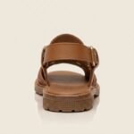 Woven Peshawari Chappal Sandal | Tan Pure Cow Leather - Image 4