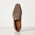 Taupe Brown Suede Penny Loafer | Pure Cow Leather - Image 3