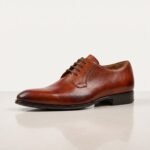 Cognac Brown Derby Shoe | Pure Cow Leather