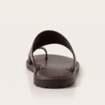 Toe-Ring Slide Sandal | Dark Brown Pure Cow Leather - Image 4