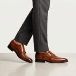 Plain Toe Double Monk Strap Shoe | Tan Pure Cow Leather - Image 2