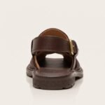 Woven Peshawari Chappal Sandal | Brown Pure Cow Leather - Image 4