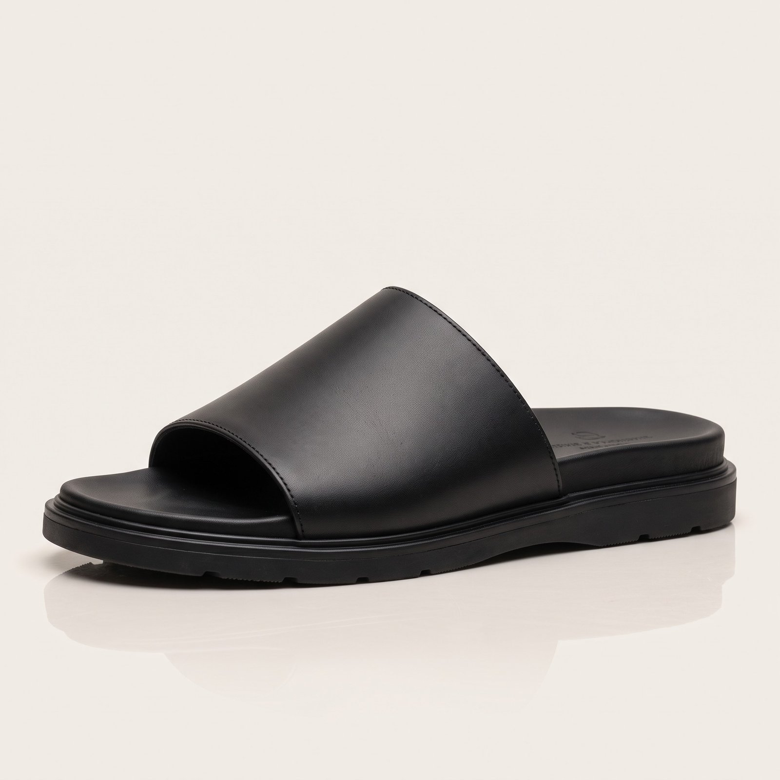 Gemini_Generated_Image_coh1ficoh1ficoh1 Everyday Slide Sandal | Black Pure Cow Leather - Image 1