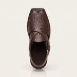 Woven Peshawari Chappal Sandal | Brown Pure Cow Leather - Image 3