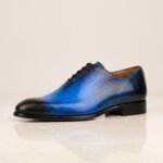 Oxford Wholecut Dress Shoe | Blue Pure Cow Leather