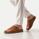 Woven Slide Sandal | Tan Pure Cow Leather - Image 2