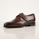 Single Monk Strap Shoe | Brown Pure Cow Leather