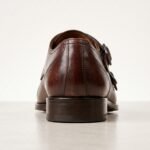 Double Monk Strap Shoe | Dark Brown Pure Cow Leather - Image 4