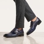 Double Monk Strap Shoe | Navy Blue Pure Cow Leather - Image 2