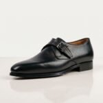 Single Monk Strap Shoe | Black Pure Cow Leather