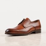 Tan Brown Derby Dress Shoe | Pure Cow Leather