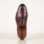Oxford Cap Toe Dress Shoe | Burgundy Pure Cow Leather - Image 3