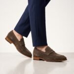 Taupe Brown Suede Penny Loafer | Pure Cow Leather - Image 2