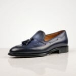 Navy Blue Tassel Loafer | Pure Cow Leather