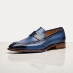 Ocean Blue Penny Loafer | Pure Cow Leather