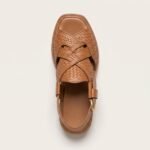 Woven Peshawari Chappal Sandal | Tan Pure Cow Leather - Image 3