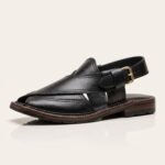 Peshawari Chappal Sandal | Black Pure Cow Leather