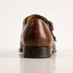 Double Monk Strap Shoe | Tan Brown Pure Cow Leather - Image 4